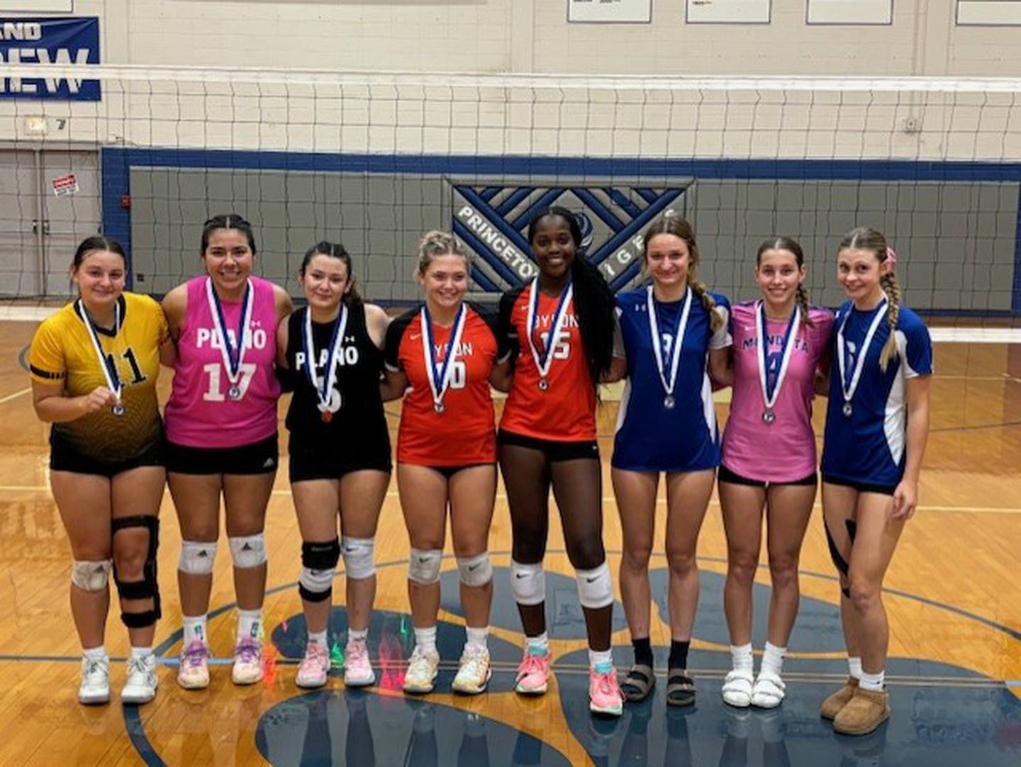 All-tournament selections at the Princeton Invitational were Laylie Denault of Mendota, Kara Steffes of Reed-Custer, April Salgado and Rita Lauro of Plano, Delaney Henert and Sarah Nyamwange and Keighley Davis and Caroline Keutzer of Princeton.