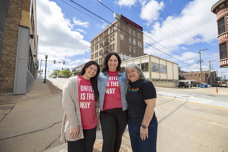 United Way of Lee County raised over $400,000 to help support our community last year. Pictured: Addison Noble (left), Executive Director Ashley Richter and Programs and Operations Coordinator Elisa Gatz.