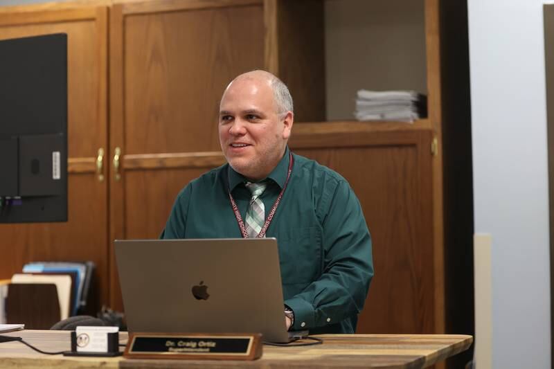 Dr. Craig Ortiz, Superintendent of Morris Community High School District 101. Tuesday, April 5, 2022, in Morris.