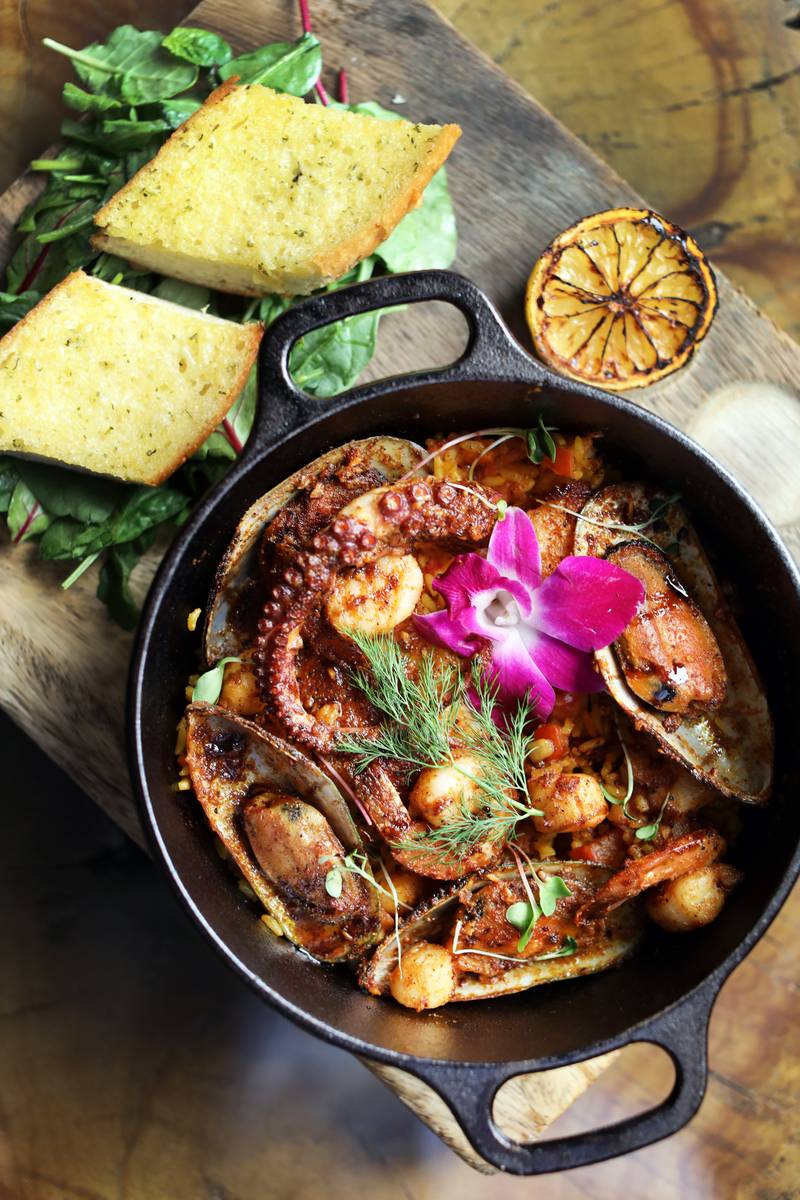 Paella de Mariscos is one of the dishes to be prepared at the new Hacienda Real, 1602 Commons Dr., Geneva, which is scheduled to open on Sunday.