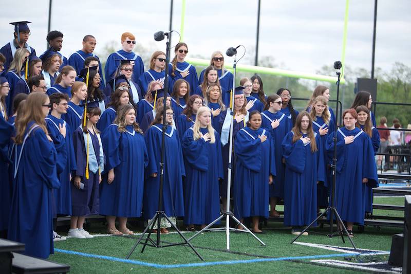 Downers Grove South Choir sings at the Commencement Ceremony on Sunday, May 18, 2025 in Downers Grove.
