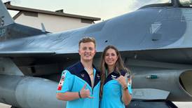 Married fighter pilots with Sterling ties soar the skies side by side over Japan