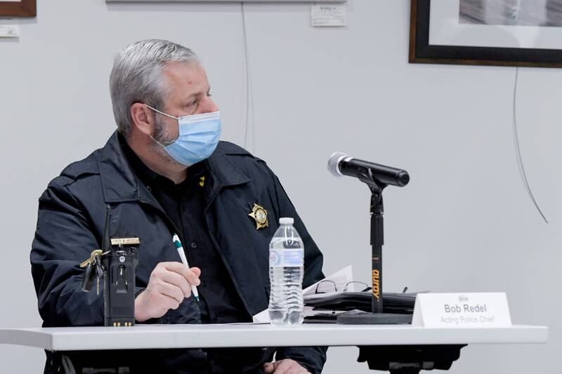 Acting DeKalb Police Chief Bob Redel during a City Council meeting on Monday, Jan. 11, 2021.