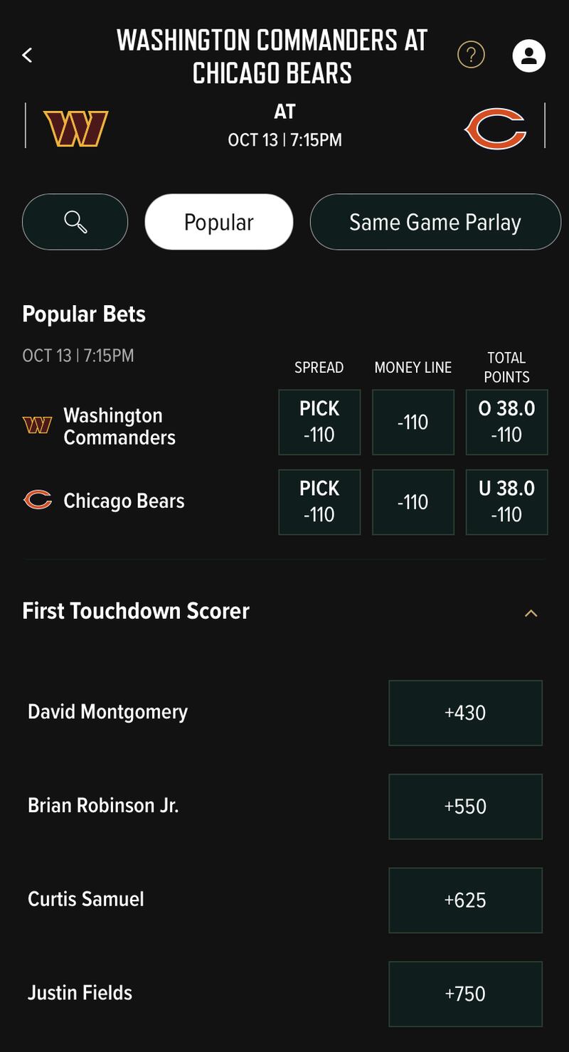 Caesars Sportsbook Illinois app