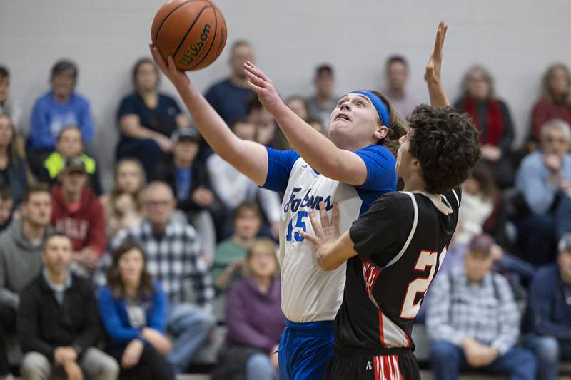 Faith Christian’s Tyler Kibble puts up a shot Thursday, Dec. 15, 2022 while playing Rockford Fire.