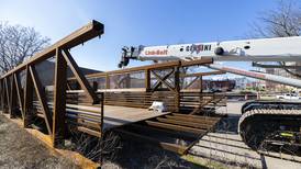 Sterling footbridge installation waiting on Union Pacific, ComEd action