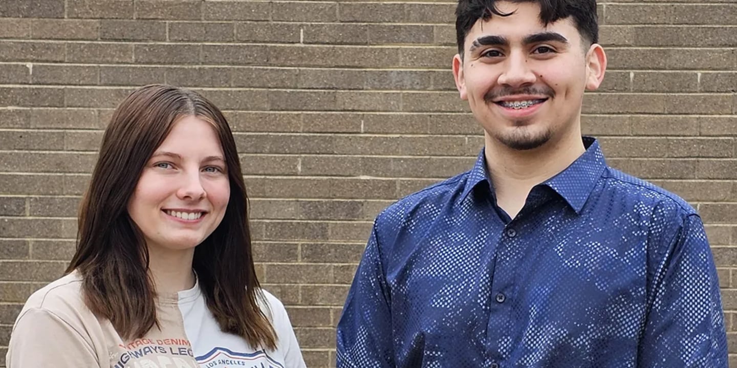 Pontiac High School students Andrew Diaz and Allison Hovaniec helped draft the bill that would mandate vape disposal programs. Completed as part of a class assignment, the duo said the experience was “life changing.”