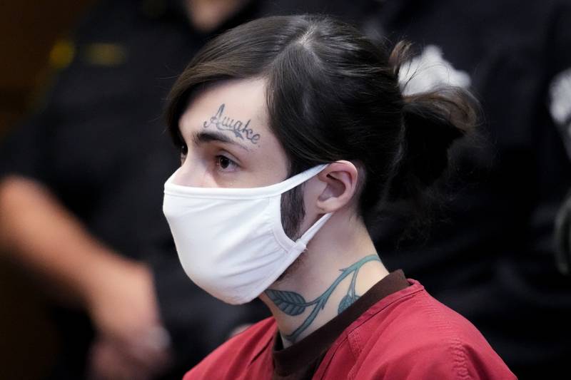Robert E. Crimo III., listens to Judge Victoria A. Rossetti during a case management conference at the Lake County Courthouse Friday, Jan. 5, 2024, in Waukegan. A case management conference is scheduled for a suspect in a mass shooting that left seven people dead during a July 4 parade in Highland Park.