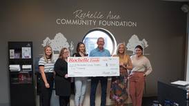 Rochelle Foods makes $5,000 donation to Rochelle Area Community Foundation
