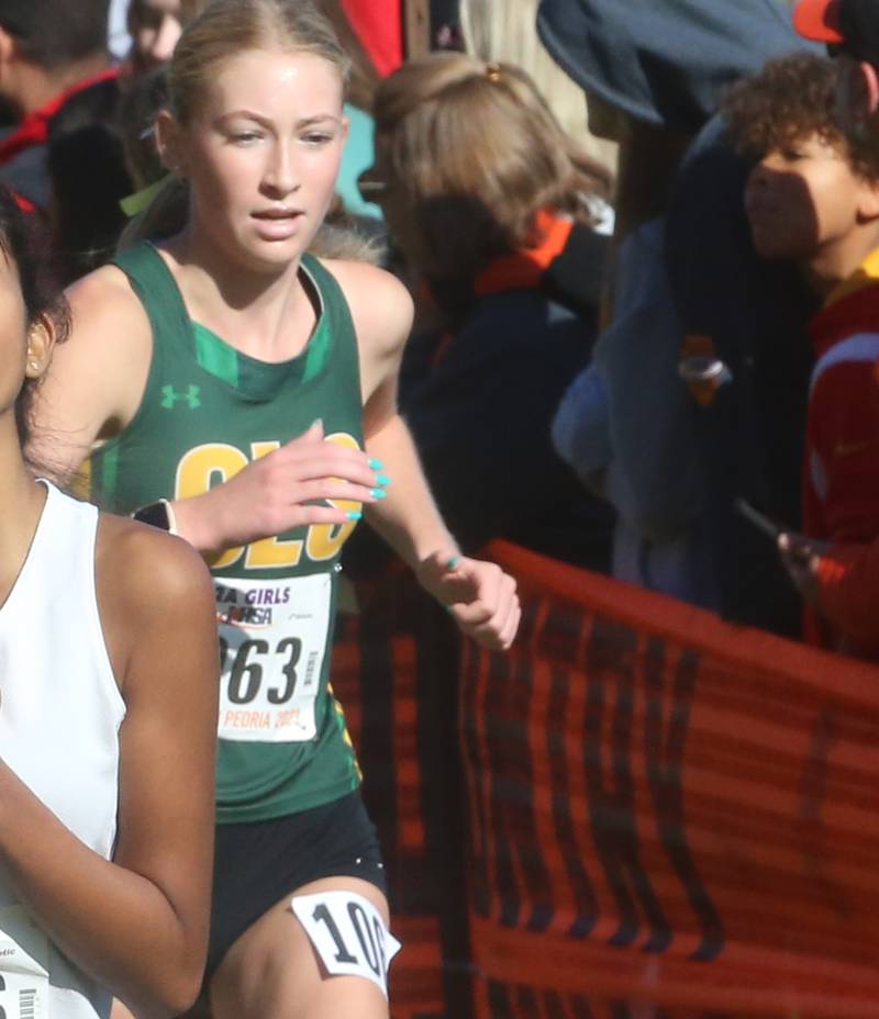 Crystal Lake South's Victora Pinta competes in the Class 2A Cross Country race on Saturday, Nov. 4, 2023 at Detweiller Park in Peoria.