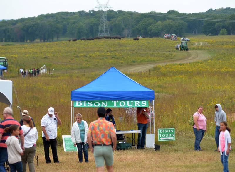 Bison tours were offered during the Nachusa Grassland's Autumn on the Prairie on Saturday, Sept. 16, 2023.