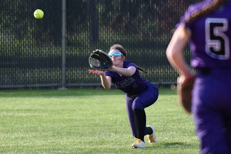Wilmington's Sami Liaromatis makes a catch during a game at Beecher Thursday, April 24, 2025.