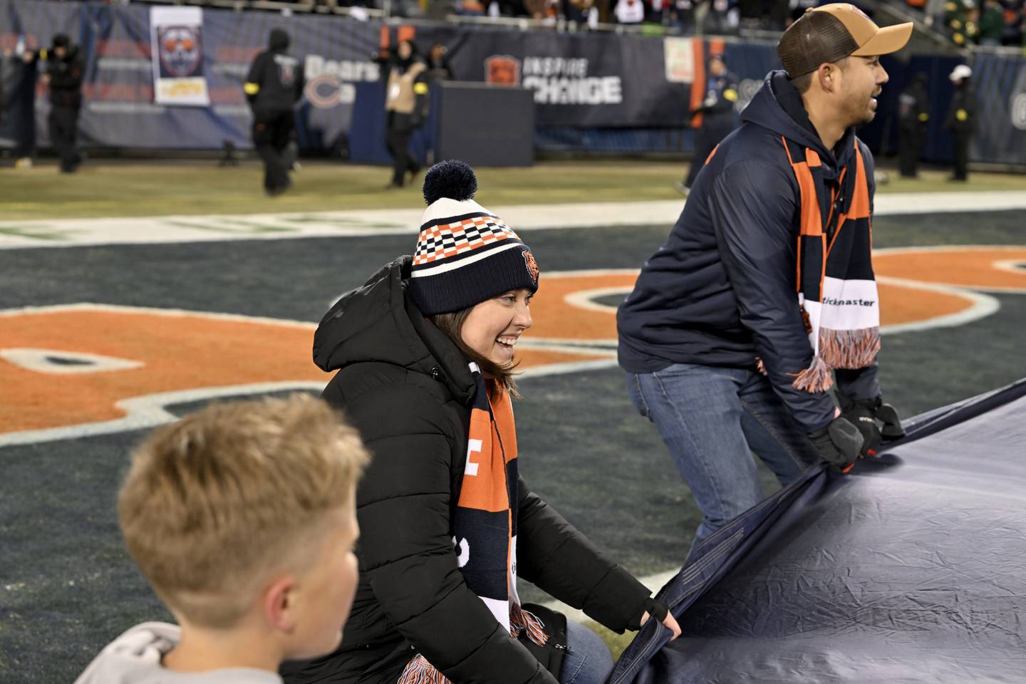 Crystal Lake cancer survivor Kendall Albright was honored as the Chicago Bears’ special guest, along with Advocate Healthcare, during the Bear Down Flag Ceremony on Dec. 20, 2025.