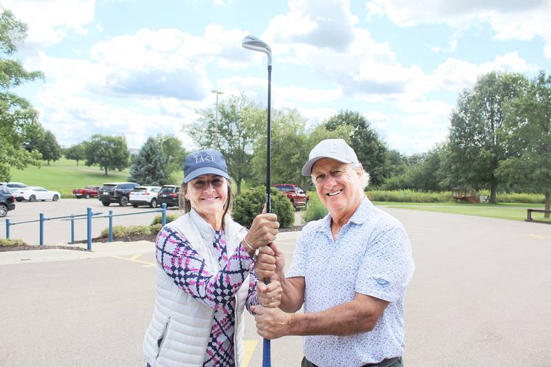 Barb and Rick Curia of Dixon are this year's Mr. and Mrs. Club Champions of Lake Carroll, having won the event on Aug. 24. The Curias were one stroke better than runners-up Tom Frieske and Robyn Farm, edging them 66-67 to win the event for the first time. "Barb played very well," Rick said. "She had two natural birdies. She did good and hit the ball well. The greens were a little tricky, not being familiar with the greens as much up here, but Barb hit the ball really good. She's the reason we won."