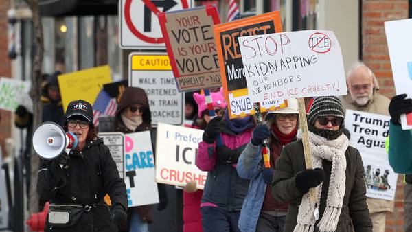 Photos: Protesters in DeKalb take part in Free America Walkout