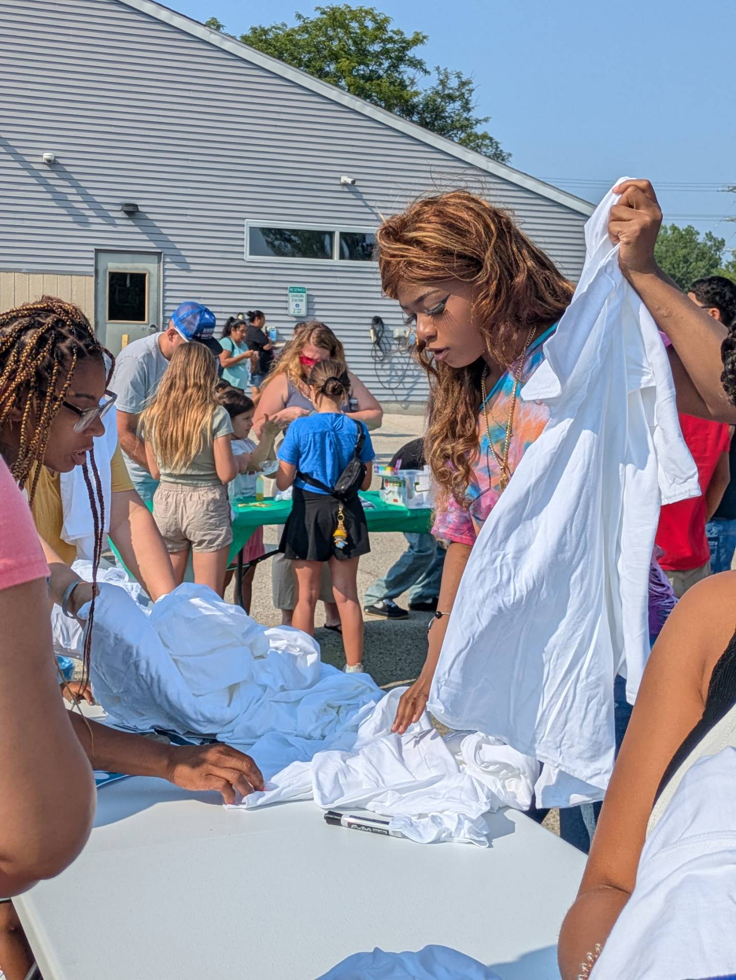 Summer interns at Avon Township, including De’Sire Samuel, 17, came up with the idea to host a Tacos & Tie Dye event. Along with creating T-shirts, participants went home with school supplies.
