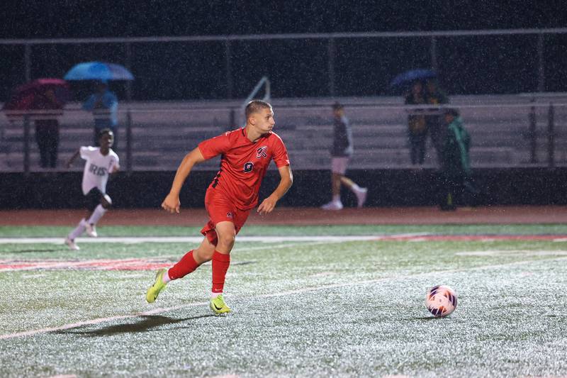 Bradley-Bourbonnais' John Sadulla approaches the goal during the Boilermakers' 9-0 victory over Bishop McNamara in an All-City match up on Wednesday, Sept. 3, 2025.