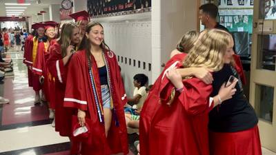 Time machine: Graduating Yorkville seniors parade through their old elementary school