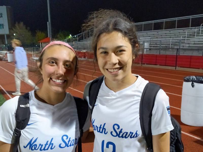 St. Charles North's Bella Najera (left) and Juliana Park