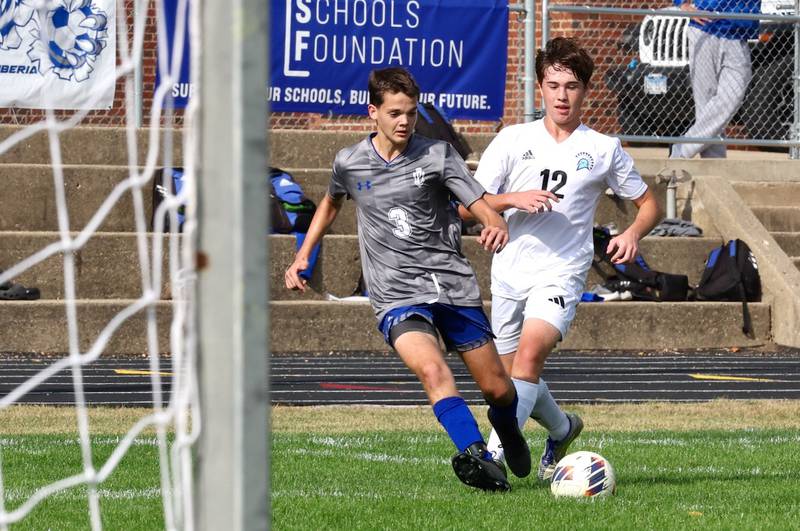 Princeton's Jackson Ellis sets up the offense in Saturday's regional quarterfinal soccer match vs. Stanford Olympia at Bryant Field. The Tigers won 6-2.