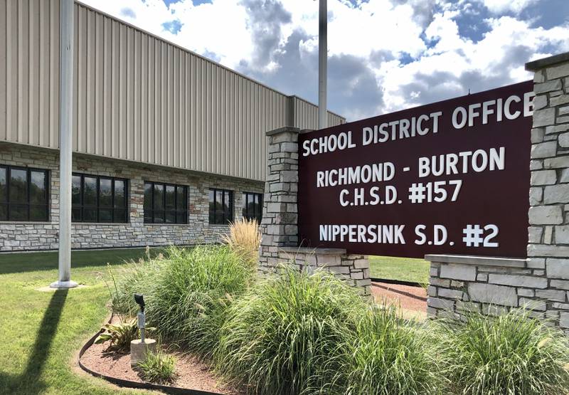 The administrative offices for Richmond-Burton Community High School District 157 and Nippersink School District 2 are photographed on Thursday, Aug. 6, 2020, in Richmond.