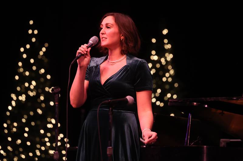 Robyn Castle sings at the A Very Rialto Christmas show on Monday, November 21st in Joliet.