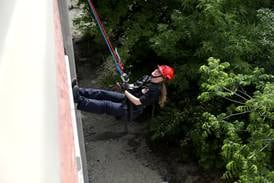Photos: Geneva Fire personnel rappelling training