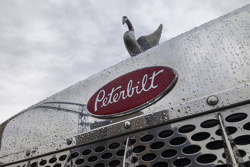 A light drizzle covers the shiny big rigs Sunday, March 15, 2026, in Sublette.