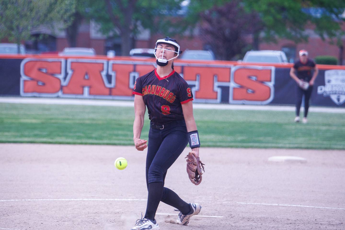 Schaumburg's Alana Nieto delivers a pitch against St. Charles East at the Class 4A St. Charles East Regional Final on Friday, May 22,2026 in St. Charles.