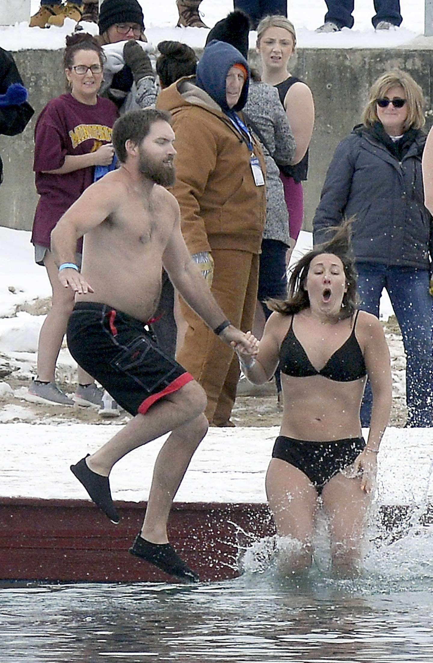 Divers braved the cold water Saturday, Jan. 28, 2023, during Penguin Plunge at Skydive Chicago in Ottawa to raise more than $52,000 for Make-A-Wish Foundation.