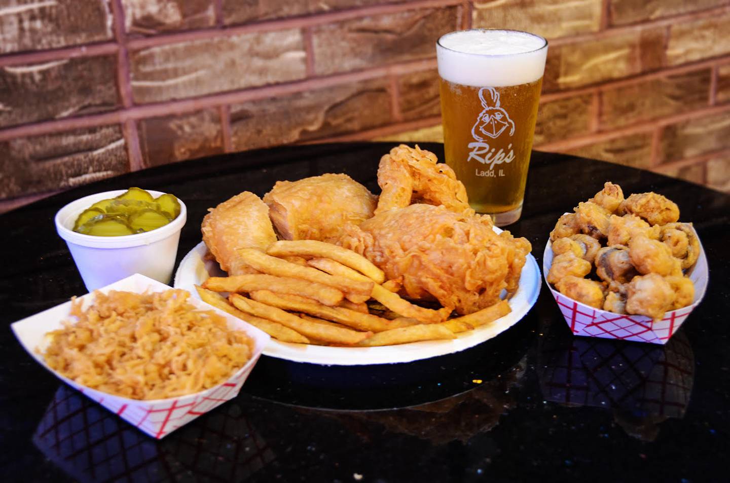 When Angie Panizzi and Gabe Leonard took over Rip’s Tavern on July 1, 2014, the first thing they agreed on was not changing the recipe. The chicken has been fried the same since Rip’s was established in 1936.