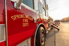 Spring Valley Fire Protection District featuring new fire safety inflatable house