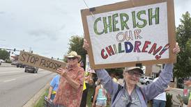 ‘We were asleep at the wheel’: Protesters at latest political rally in McHenry discuss what draws them out