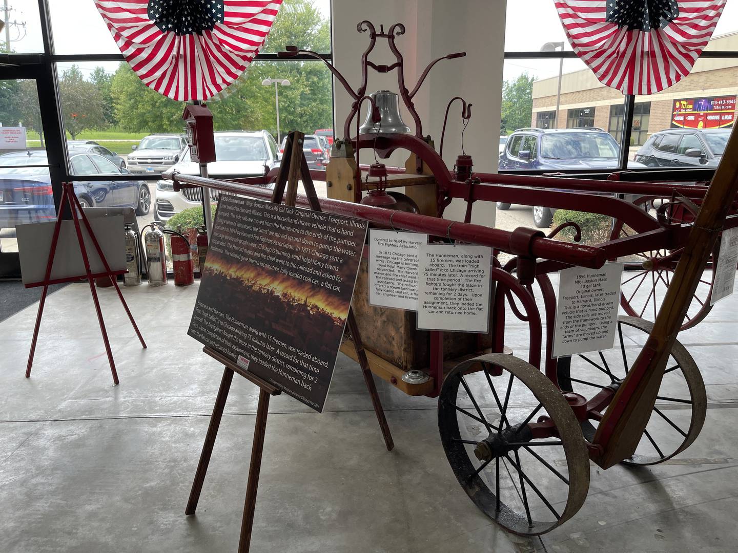 A hunneman used in the Great Chicago Fire of 1871, sent from Harvard, Illinois. 
The Northern Illinois Fire Museum opened its doors after 20 years of looking for a home on Saturday, Aug .13, 2022, in Lake in the Hills.