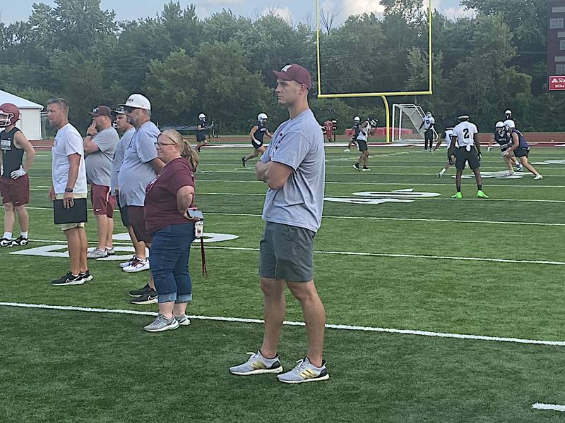 Danny Friend, who played and coached at Indiana University, returns to his alma mater this year as a tight ends coach at Morris.