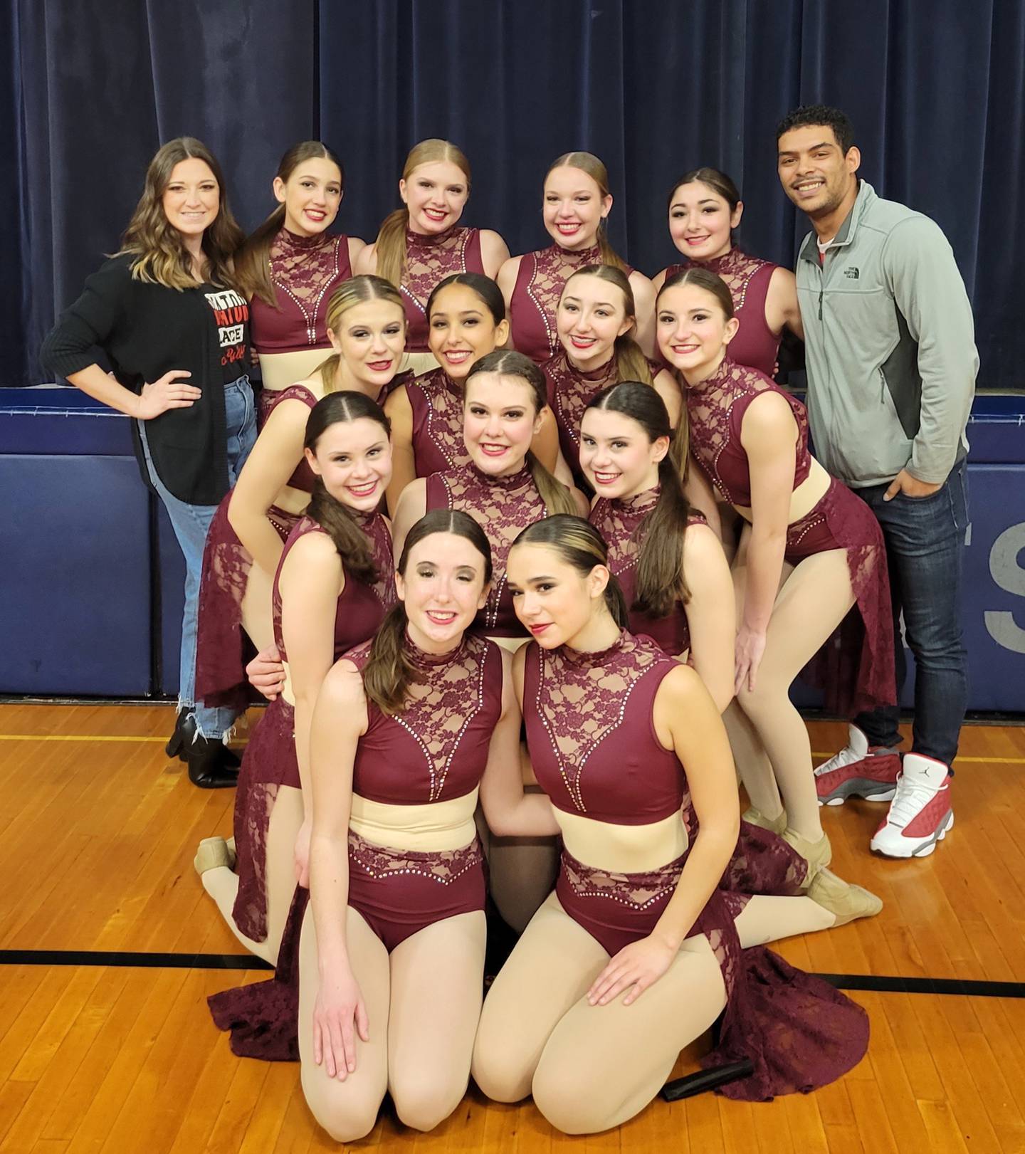 The IHSA State-qualifying Streatorettes include (left to right): in front - Olivia Pastirik, Addi Ramon; second row - Kylie Coley, Josie Sliker, Kate Coley; third row - Emma Devera, Mireyah Ramirez, Lexi Patterson, Madyson Proud; back row - head coach Tiffany Condon, Ella Park, Sarah Melvin, Brooklyn Stillwell, Malana Clift and assistant coach Payton Scott.