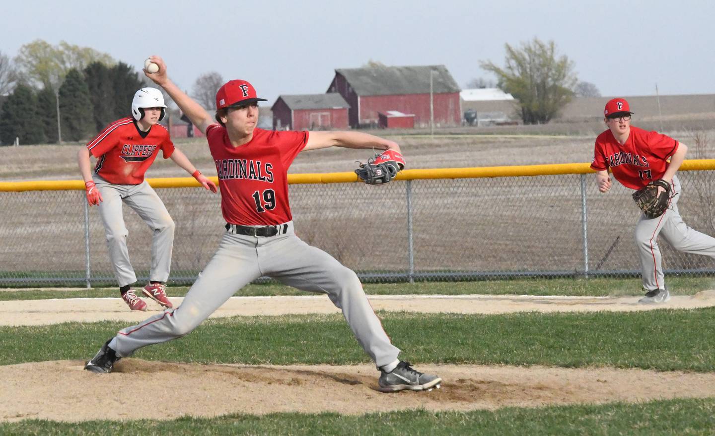 Forreston's Carson Akins pitches against Amboy during a Thursday, April 13 game in Forreston.