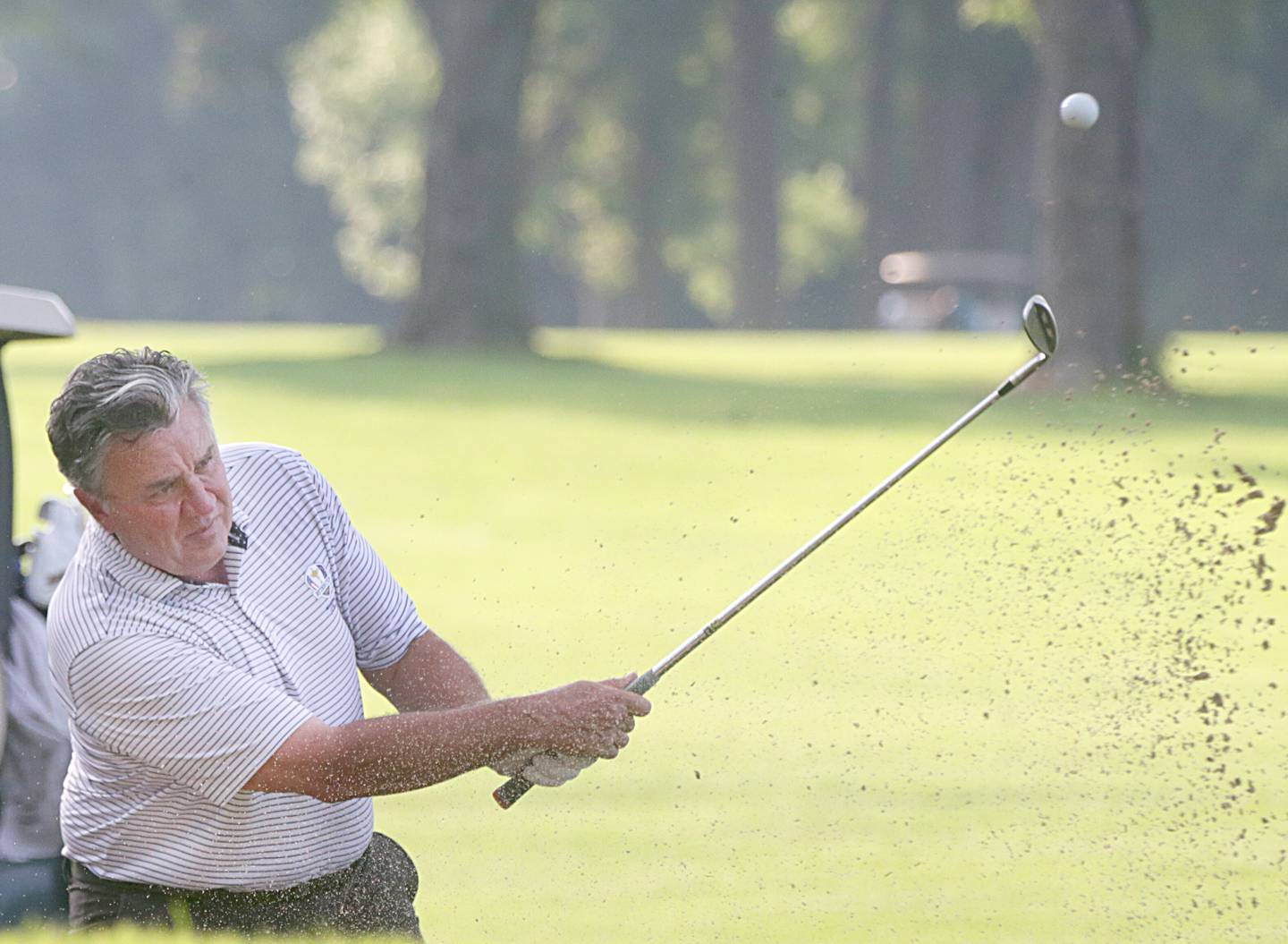 Tony Muscato his a shot during the Richard Berry Memorial Championships on Sunday, July 17, 2022, at The Eastwood.