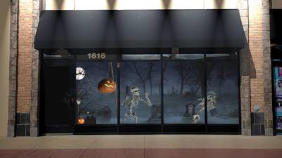 Spooky window illusions haunt Algonquin Commons for Halloween season