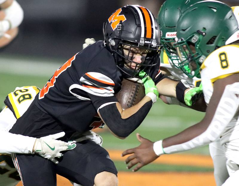 McHenry’s Joey Spelman runs the ball against Crystal Lake South in varsity boys football at McCracken Field on the campus of McHenry High School in McHenry on Friday, Sept. 5, 2025.