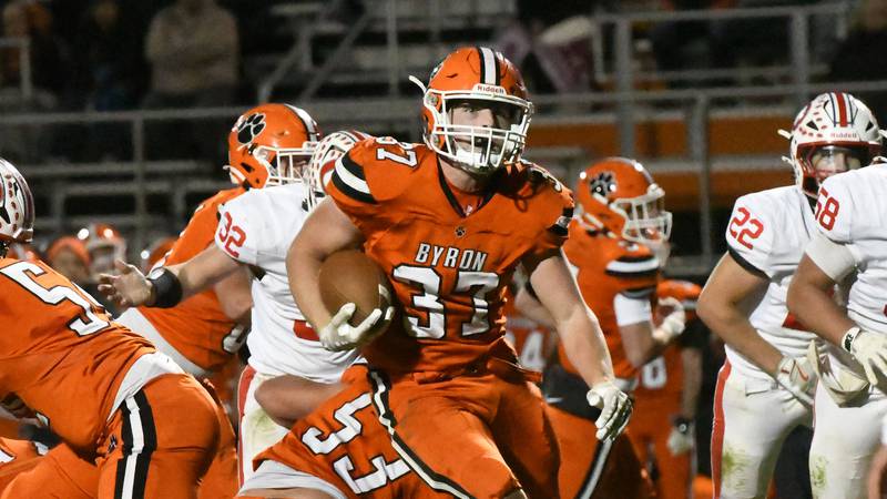 Caden Considine rushes for 3 TDs, Byron scores 63 points to roll past Oregon in Class 3A first-round game