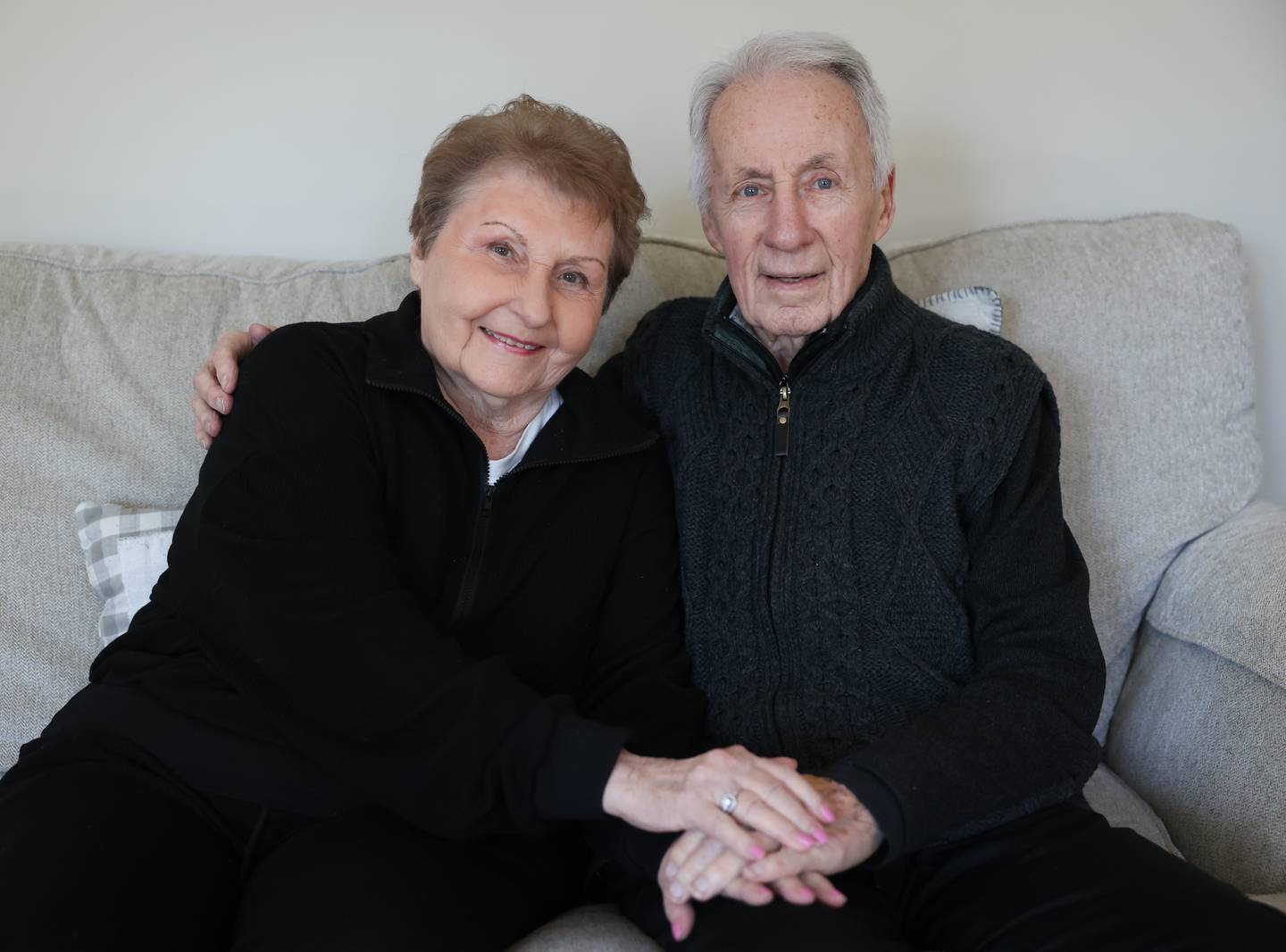 Carol and Bob Jolly pose for a photo at their home on Wednesday Mar. 6th, 2024 in Lemont.