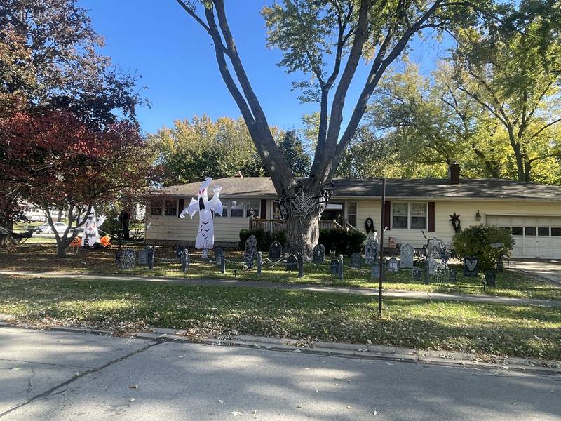 A Halloween display is seen Oct. 27, 2025, at 808 Sharon Drive in DeKalb.