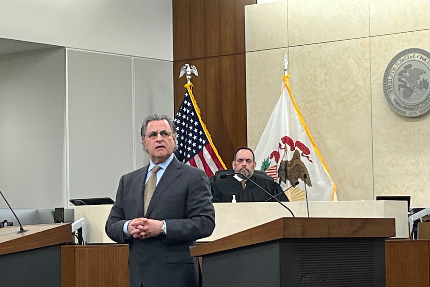 George Lenard, attorney for Sean Woulfe, delivers opening statements Wednesday, March 23, 2022 in the reckless homicide trial against his client.