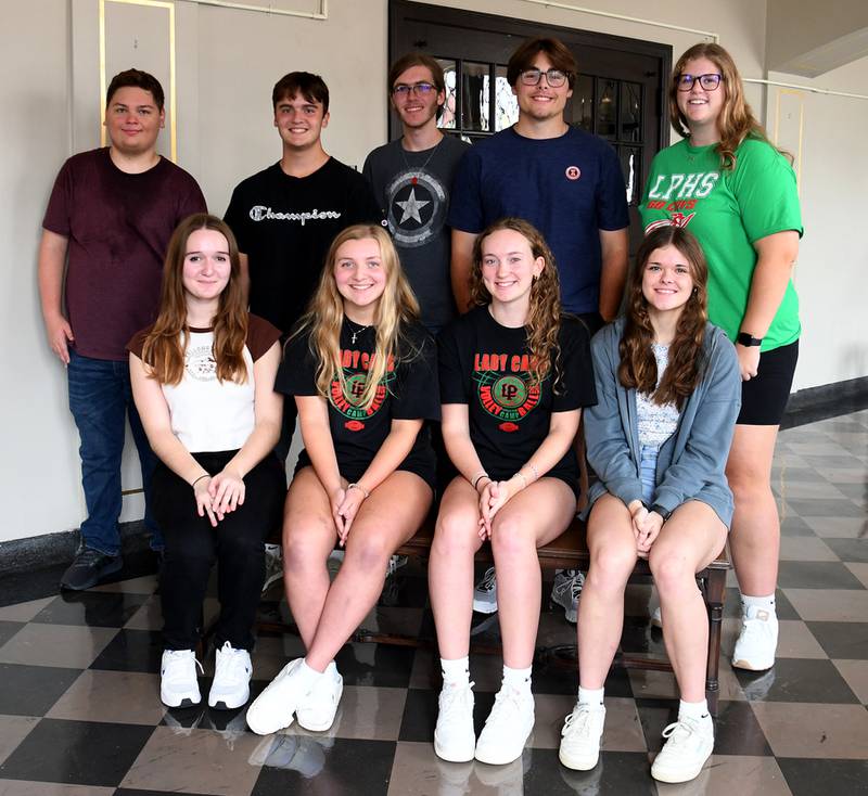 Nine LaSalle-Peru Township High School students have been awarded National Recognition from the College Board. They are Gavin Diaz (back row, from left), Alex Anderson, Nicholas Butler, Will McLaughlin, Ella Raef, Faith Arkins (front row, from left), Bridgit Hoskins, Katherine Sowers and Miah Buckley.