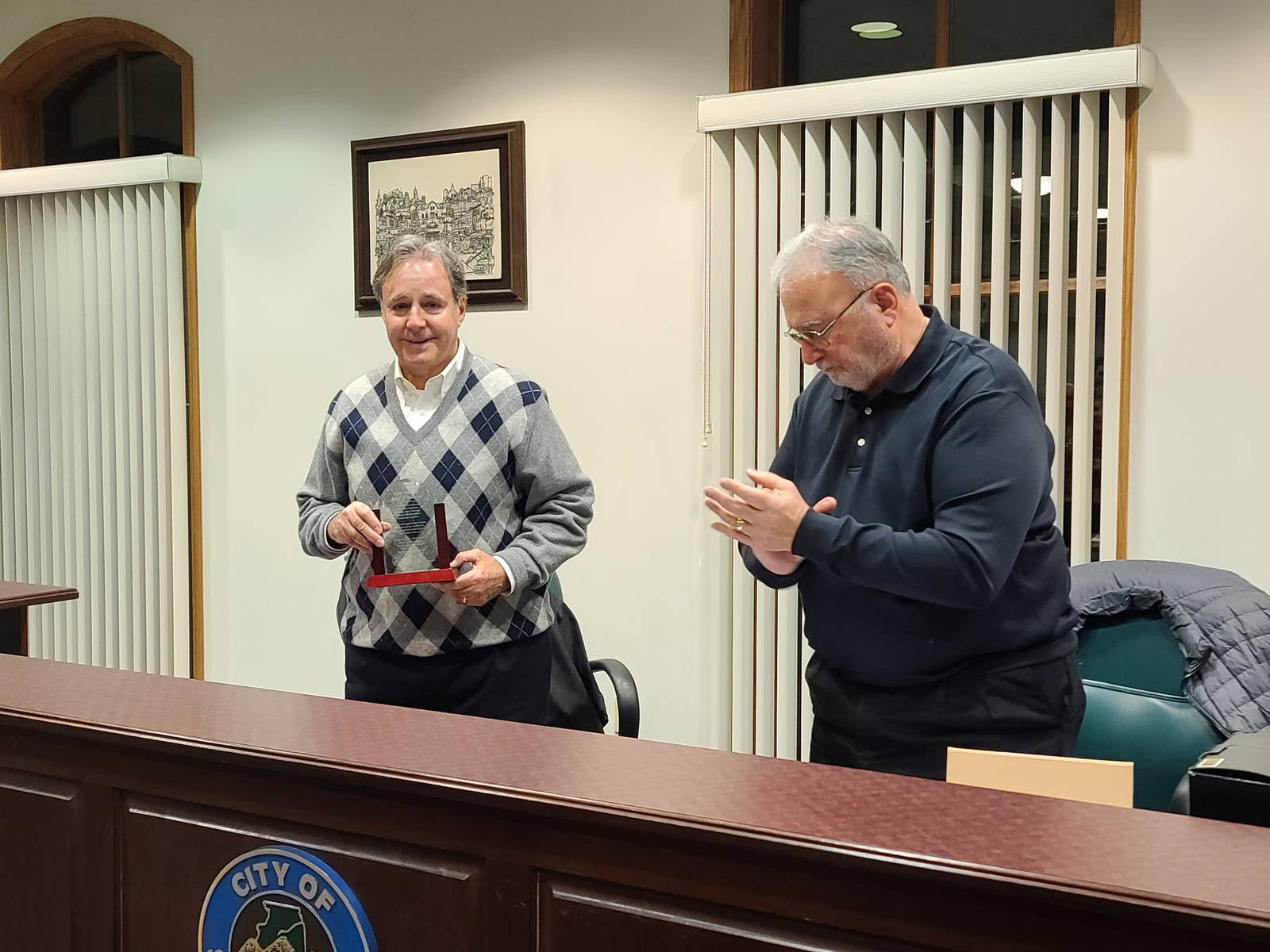 Spring Valley City Council honors outgoing attorney Jim Andreoni Shaw