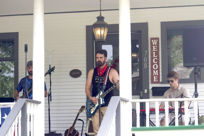 The Dan Dougherty Band performs in the 700 block of Western Avenue in Joliet as part of the Porch and Park Music Fest on Saturday, Aug. 16, 2025.