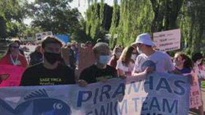 Sage YMCA swim team protest