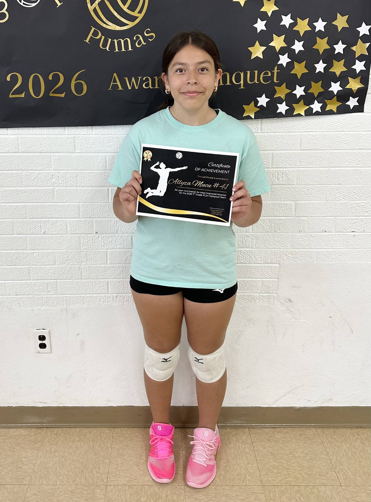 Emily Reyes was named as the Putnam County 7th grade volleyball team's Most Improved Passer.