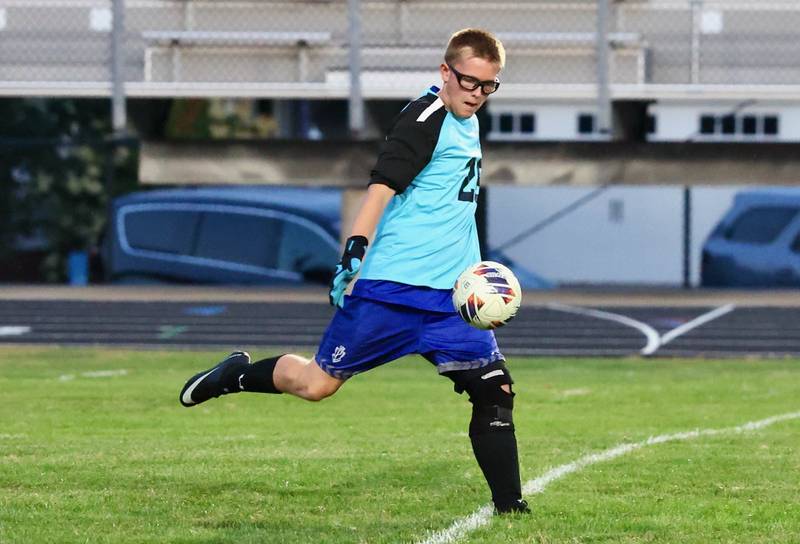 Princeton senior keeper Landon Davis had a record-breaking season on goal for the Tigers. He is the 2025 BCR Soccer Player of the Year.